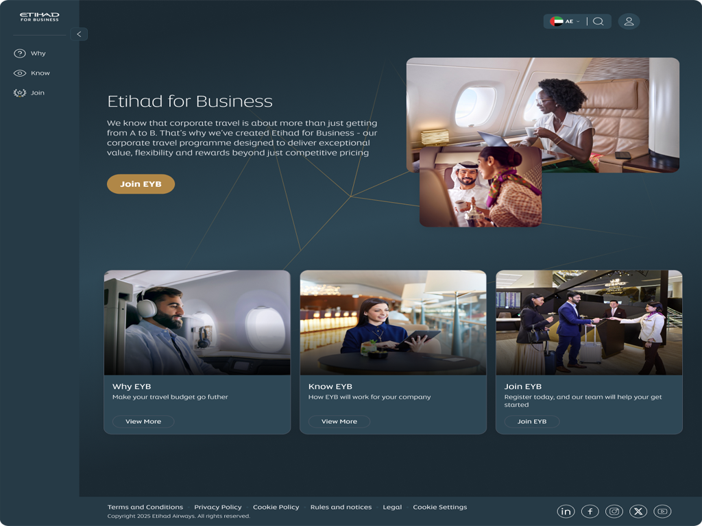 Etihad for Business corporate portal goes live