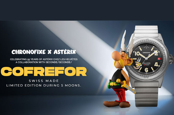 French watch brand Chronofixe unveils the new 'Astérix' edition 